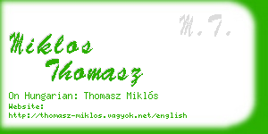 miklos thomasz business card